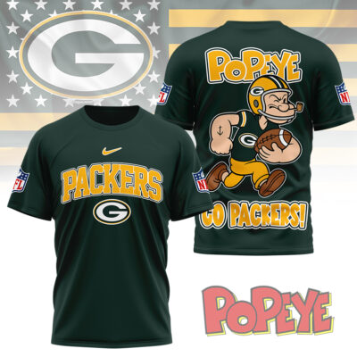 Green Bay Packers | Premium NFL Popeye Fan 3D Shirt