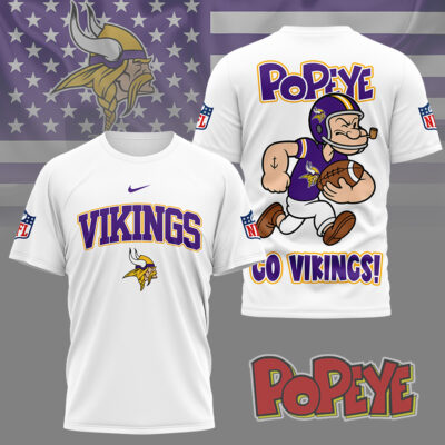 Minnesota Vikings | Premium NFL Popeye Fan 3D Shirt