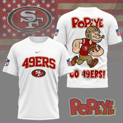 San Francisco 49ers | Premium NFL Popeye Fan 3D Shirt