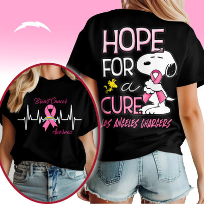 Los Angeles Chargers | Premium NFL Breast Cancer Awareness Snoopy Hope For A Cure Shirt