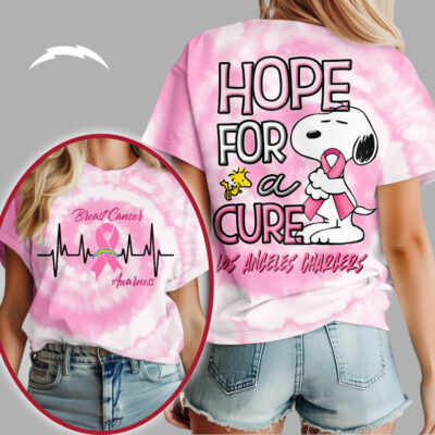 Los Angeles Chargers | Premium NFL Breast Cancer Awareness Snoopy Hope For A Cure Shirt