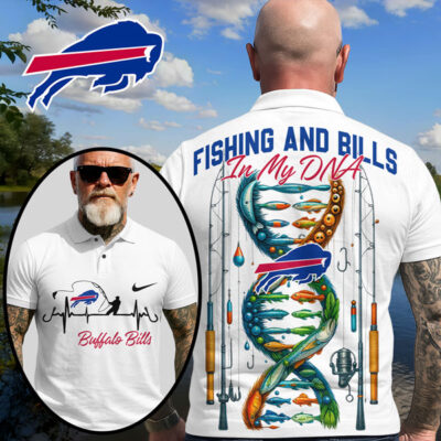 Buffalo Bills | Premium NFL Fishing In My DNA Polo Shirt