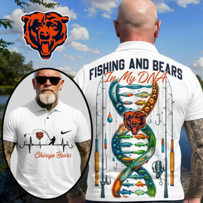 Chicago Bears | Premium NFL Fishing In My DNA Polo Shirt