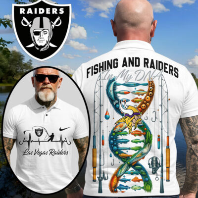 Las Vegas Raiders | Premium NFL Fishing In My DNA Polo Shirt