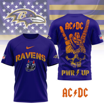 Baltimore Ravens | Premium NFL Ac/Dc Fan 3D Shirt