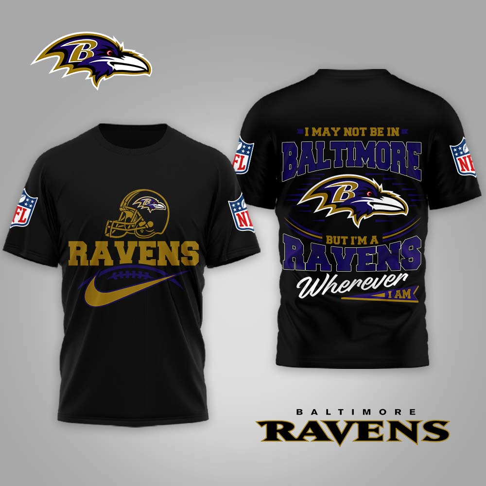 Baltimore Ravens | Premium NFL Proud Fan Wherever I Am Shirt - Image 2