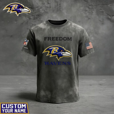 Baltimore Ravens | Premium NFL The Freedom Washed Tee - 4XL