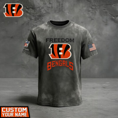 Cincinnati Bengals | Premium NFL The Freedom Washed Tee - 4XL