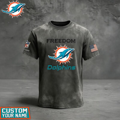 Miami Dolphins | Premium NFL The Freedom Washed Tee - 3XL