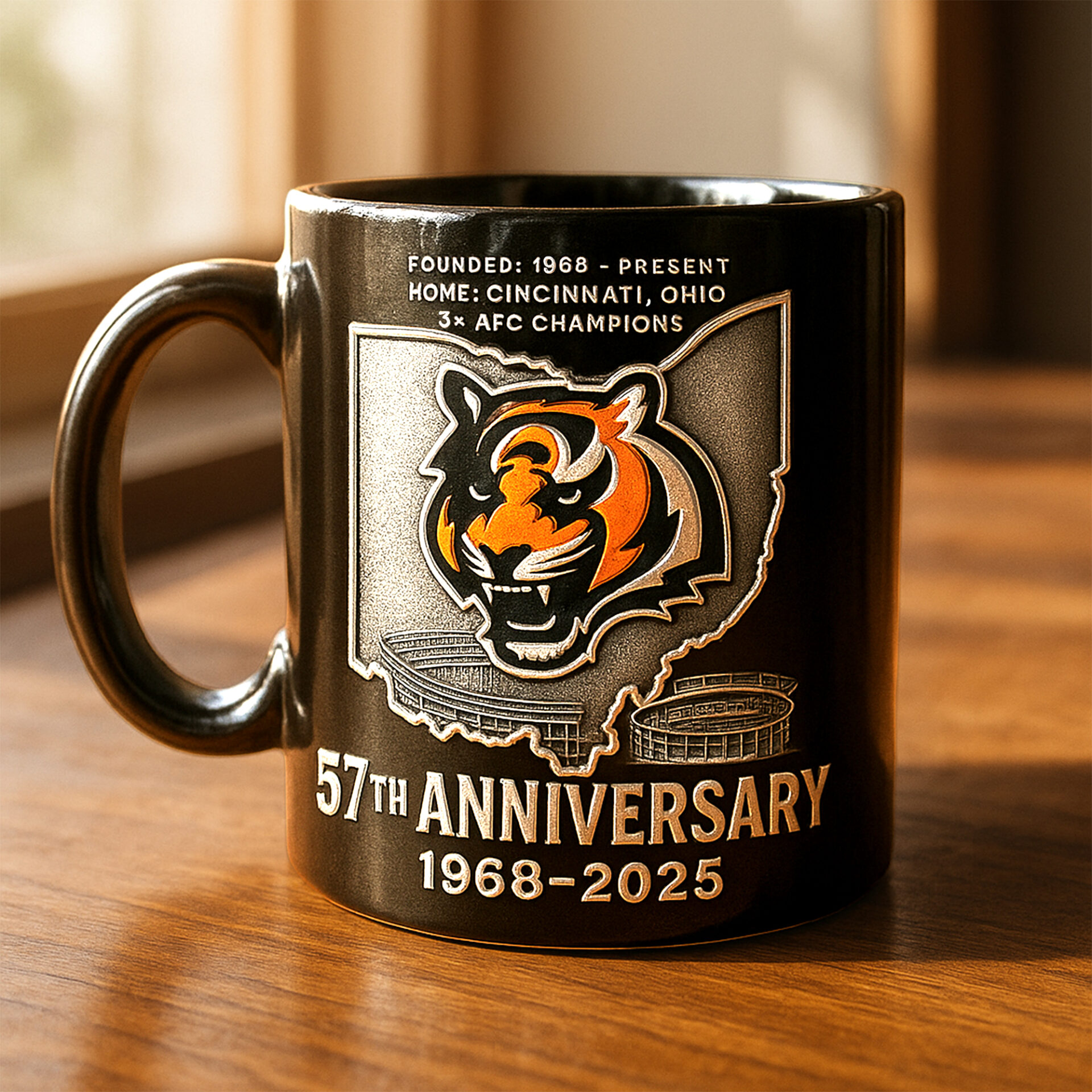 Cincinnati Bengals | Premium NFL The Anniversary Mug - Image 2