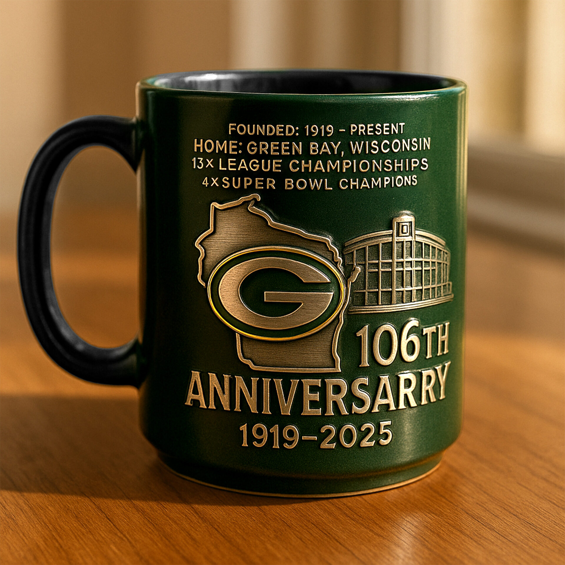 Green Bay Packers | Premium NFL The Anniversary Mug - Image 2
