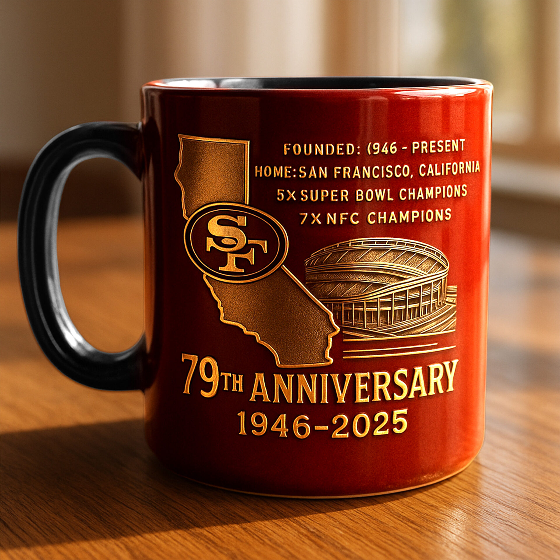 San Francisco 49ers | Premium NFL The Anniversary Mug - Image 2