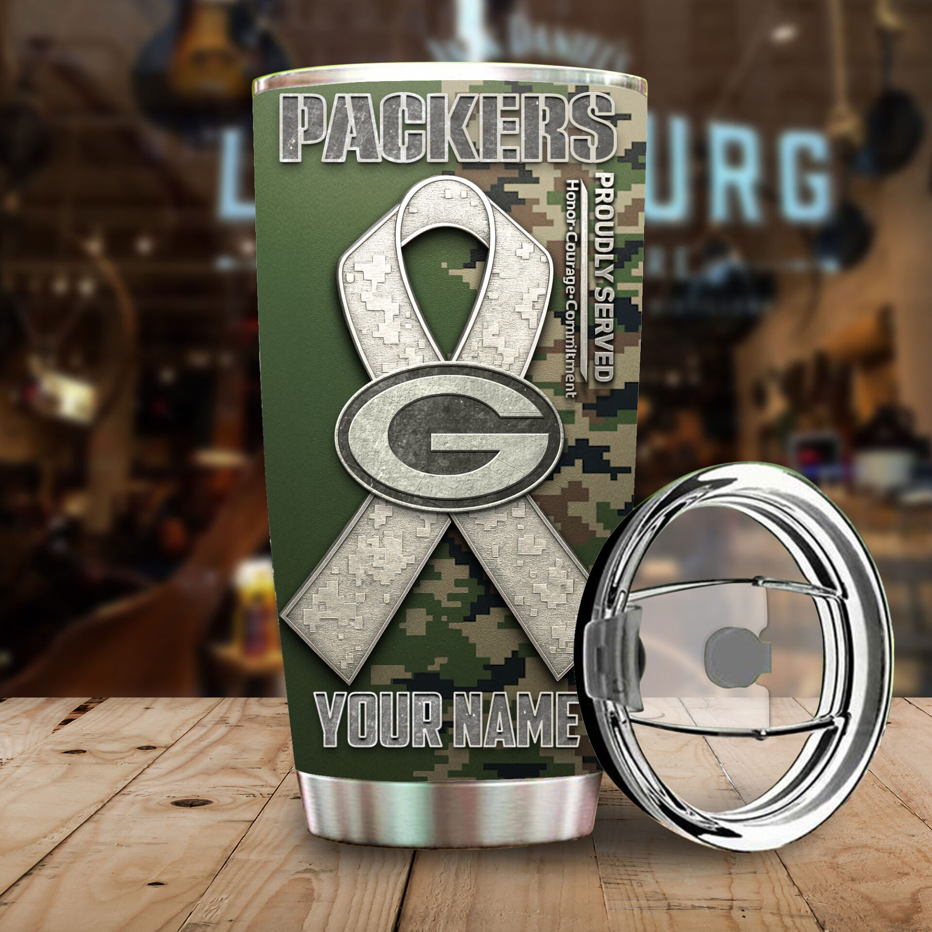 Green Bay Packers | Premium NFL Proudly Served Tumbler - Image 2