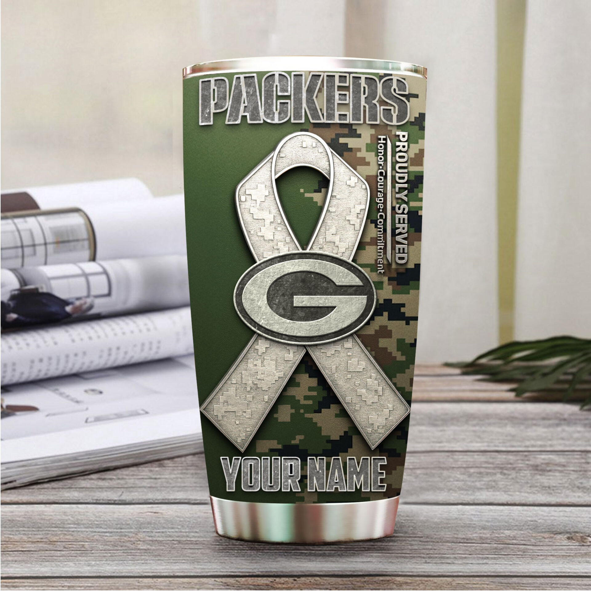 Green Bay Packers | Premium NFL Proudly Served Tumbler - Image 3