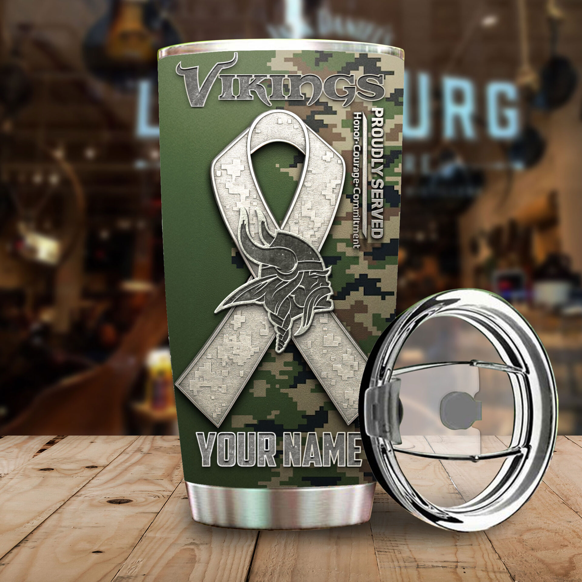 Minnesota Vikings | Premium NFL Proudly Served Tumbler - Image 2