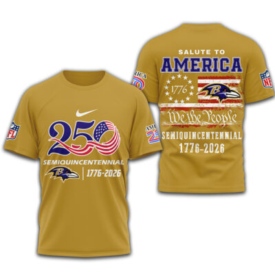 Baltimore Ravens | Premium NFL Salute To America 3D Shirt