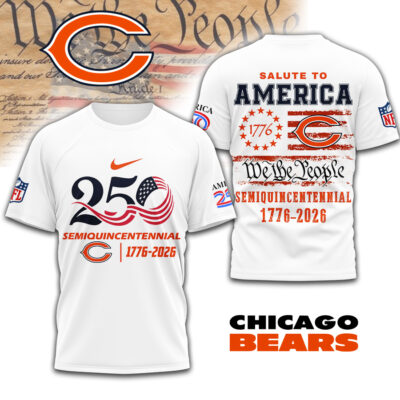 Chicago Bears | Premium NFL Salute To America 3D Shirt