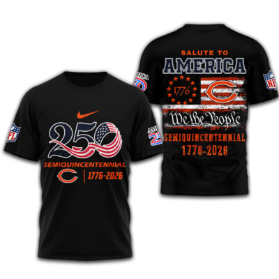 Chicago Bears | Premium NFL Salute To America 3D Shirt