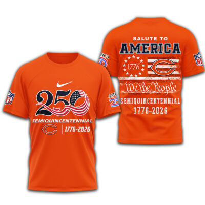 Chicago Bears | Premium NFL Salute To America 3D Shirt