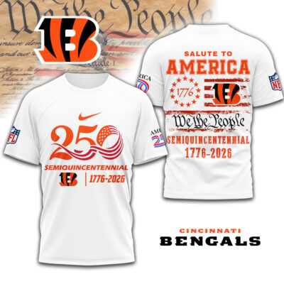 Cincinnati Bengals | Premium NFL Salute To America 3D Shirt