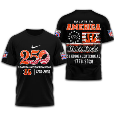 Cincinnati Bengals | Premium NFL Salute To America 3D Shirt
