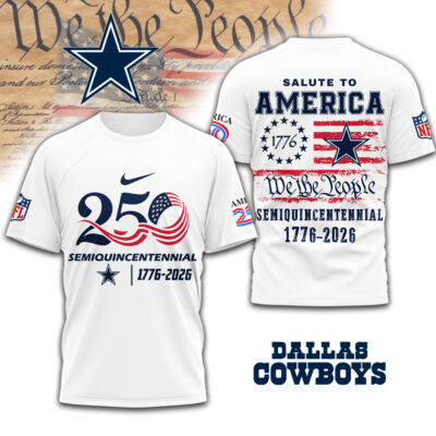 Dallas Cowboys | Premium NFL Salute To America 3D Shirt