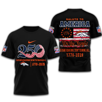 Denver Broncos | Premium NFL Salute To America 3D Shirt