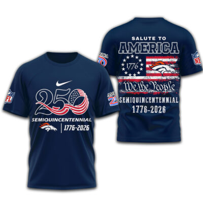 Denver Broncos | Premium NFL Salute To America 3D Shirt