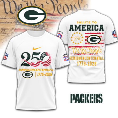 Green Bay Packers | Premium NFL Salute To America 3D Shirt