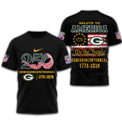 Green Bay Packers | Premium NFL Salute To America 3D Shirt