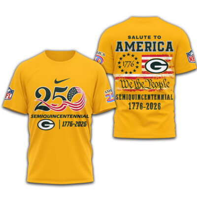 Green Bay Packers | Premium NFL Salute To America 3D Shirt