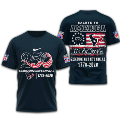 Houston Texans | Premium NFL Salute To America 3D Shirt