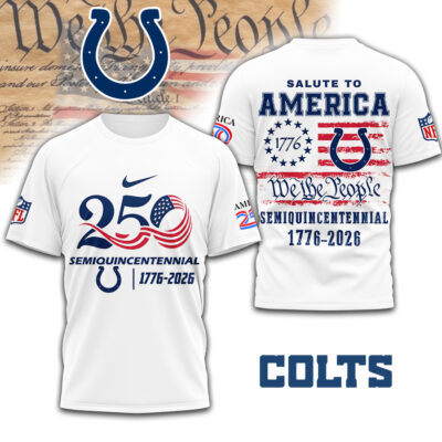 Indianapolis Colts | Premium NFL Salute To America 3D Shirt