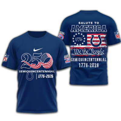 Indianapolis Colts | Premium NFL Salute To America 3D Shirt