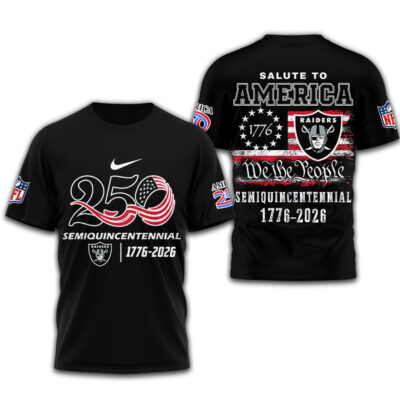 Las Vegas Raiders | Premium NFL Salute To America 3D Shirt