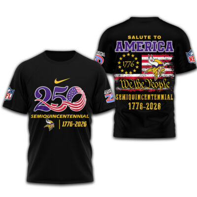 Minnesota Vikings | Premium NFL Salute To America 3D Shirt