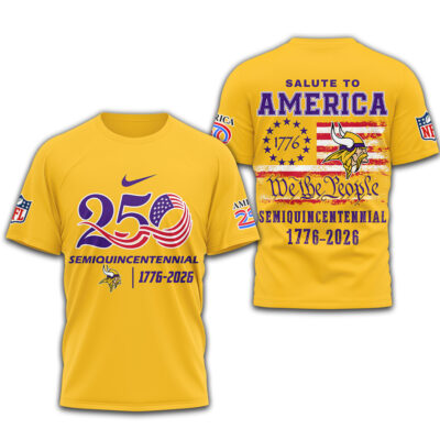 Minnesota Vikings | Premium NFL Salute To America 3D Shirt