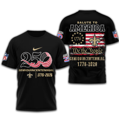 New Orleans Saints | Premium NFL Salute To America 3D Shirt