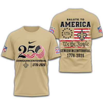 New Orleans Saints | Premium NFL Salute To America 3D Shirt