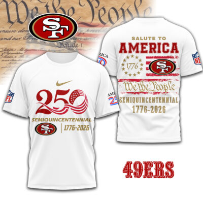 San Francisco 49ers | Premium NFL Salute To America 3D Shirt