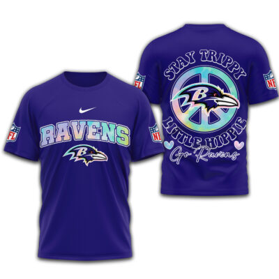 Baltimore Ravens | Premium NFL Stay Trippy Little Hippie 3D Shirt