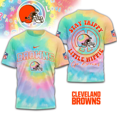 Cleveland Browns | Premium NFL Stay Trippy Little Hippie 3D Shirt