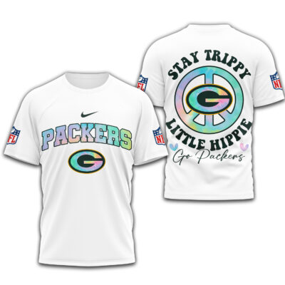 Green Bay Packers | Premium NFL Stay Trippy Little Hippie 3D Shirt