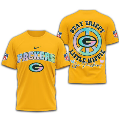 Green Bay Packers | Premium NFL Stay Trippy Little Hippie 3D Shirt