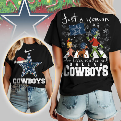Dallas Cowboys | Premium NFL Just A Woman Who Loves Winter 3D Shirt