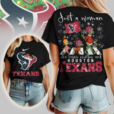 Houston Texans | Premium NFL Just A Woman Who Loves Winter 3D Shirt