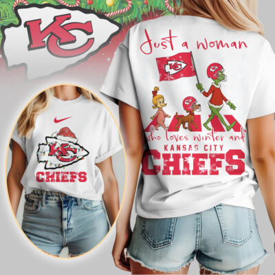 Kansas City Chiefs | Premium NFL Just A Woman Who Loves Winter 3D Shirt