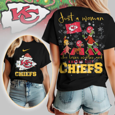 Kansas City Chiefs | Premium NFL Just A Woman Who Loves Winter 3D Shirt