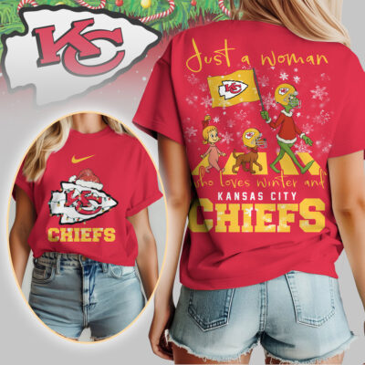 Kansas City Chiefs | Premium NFL Just A Woman Who Loves Winter 3D Shirt
