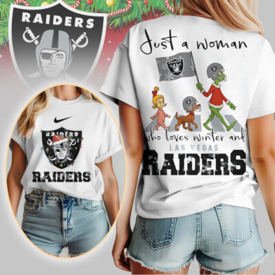 Las Vegas Raiders | Premium NFL Just A Woman Who Loves Winter 3D Shirt